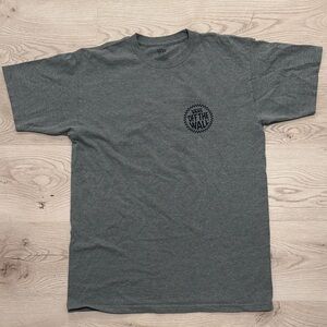 Vans Gray Short Sleeve Tee with 'Off The Wall' Chest Logo